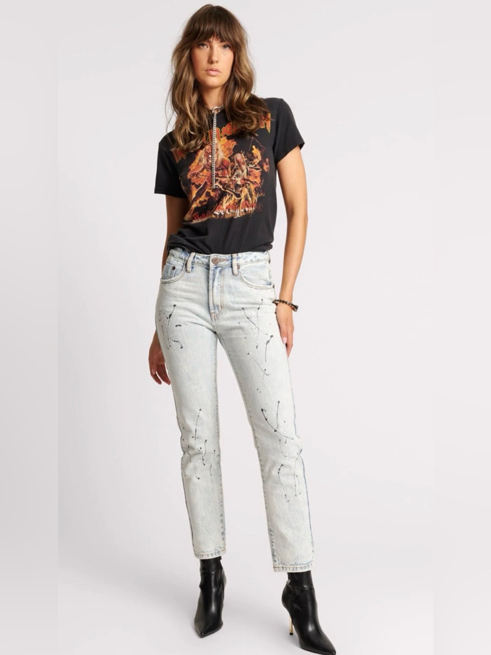ONE TEASPOON HIGH WAISTED AWESOME BAGGIES COLOUR: FLORENCE PAINTED